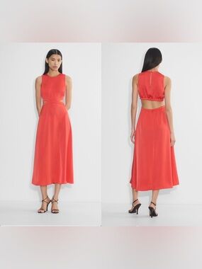 NWOTS Babaton Cella Satin Flare Maxi Dress Sz M